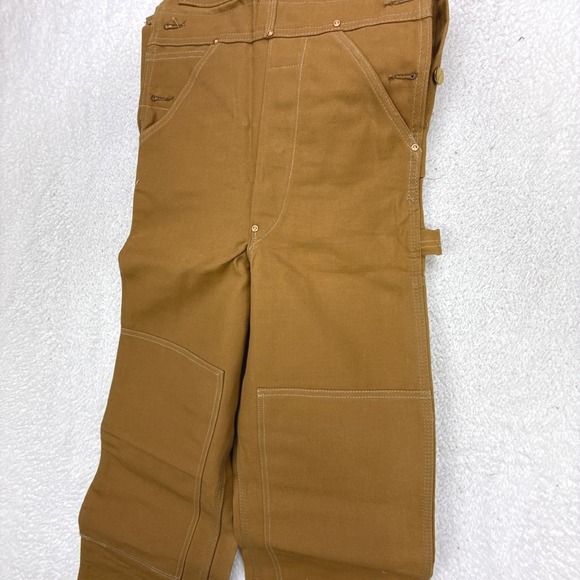 Vintage Carhartt R01 Brown Duck Canvas Bib Overalls 24x32 Mens Workwear